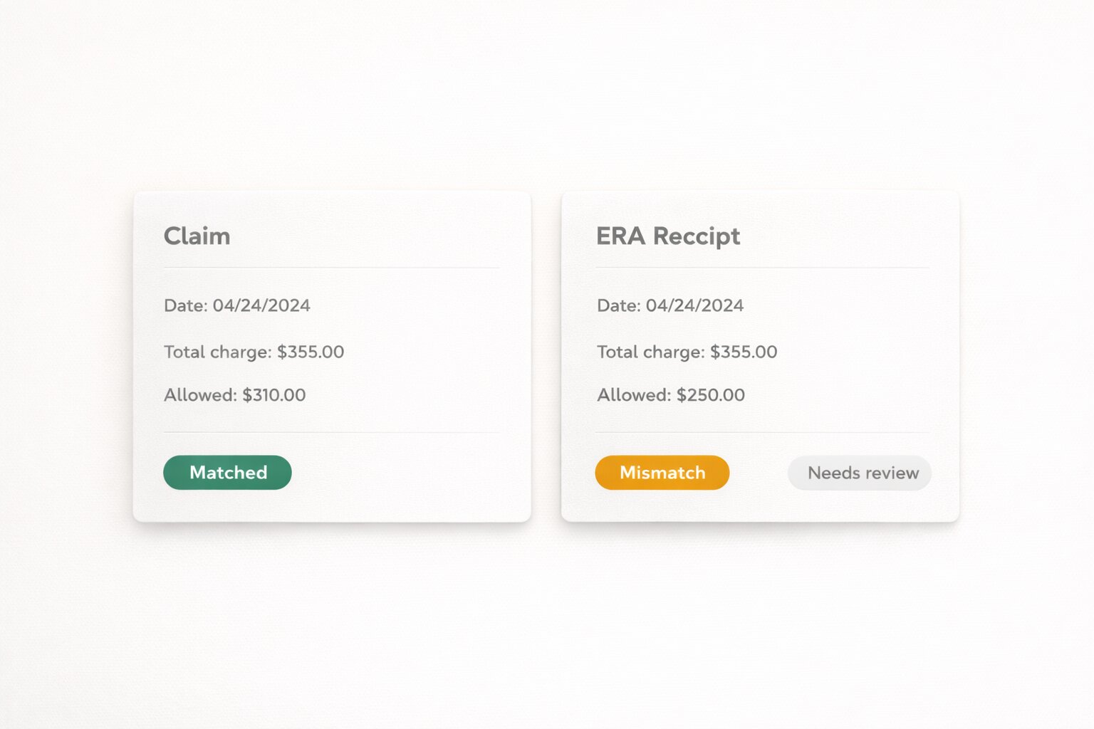 Payment reconciliation dashboard in Anise