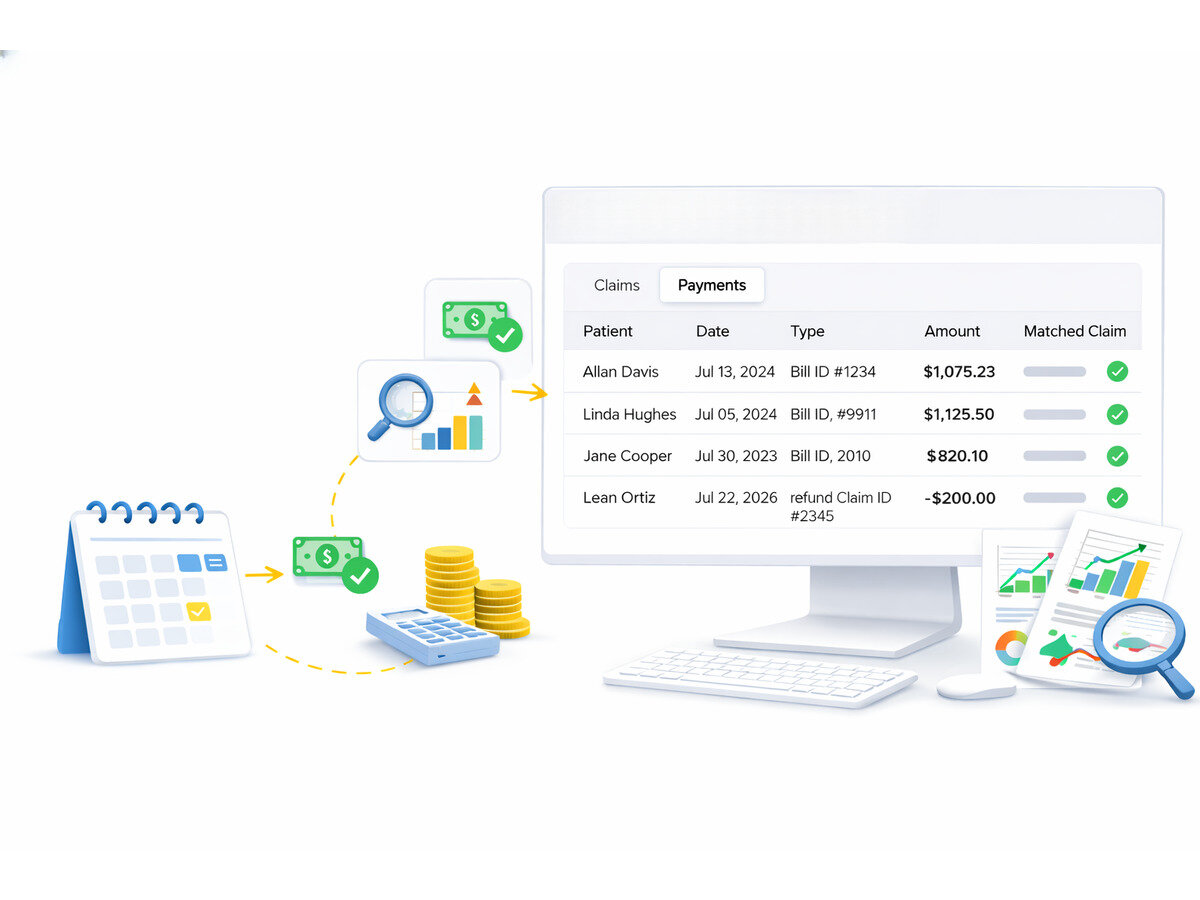 Claims and payment reporting dashboard