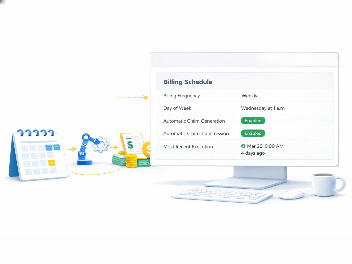 Automated claim submission workflow screen